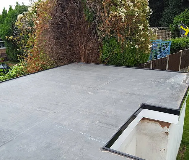 A flat roof that has been installed by our team