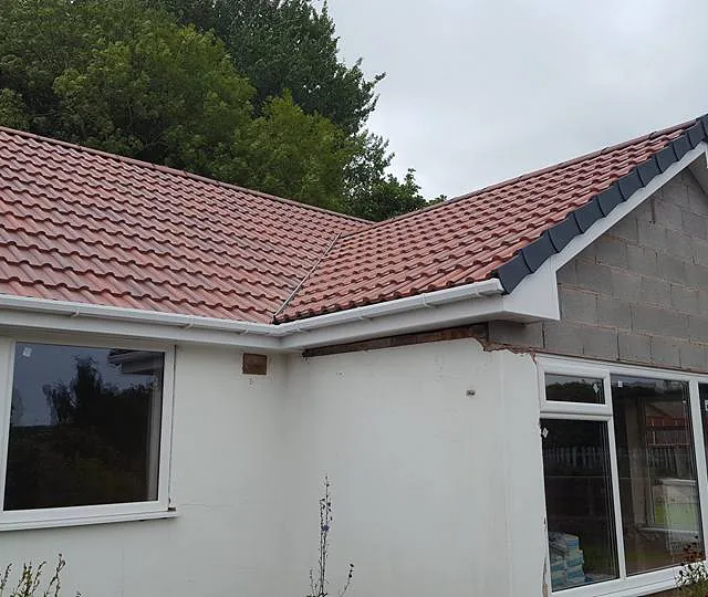 Completed roofing work that has been done by our team